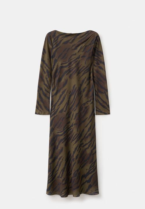 MANGO - Dress greta2 - brown
