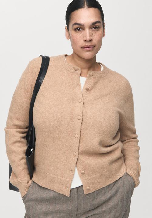 MANGO - Cardigan seedsun - medium brown