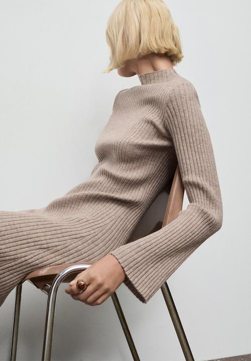 MANGO - Dress kikita - medium brown