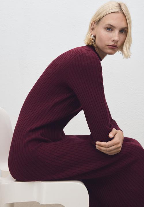 MANGO - Dress kikita - dark red