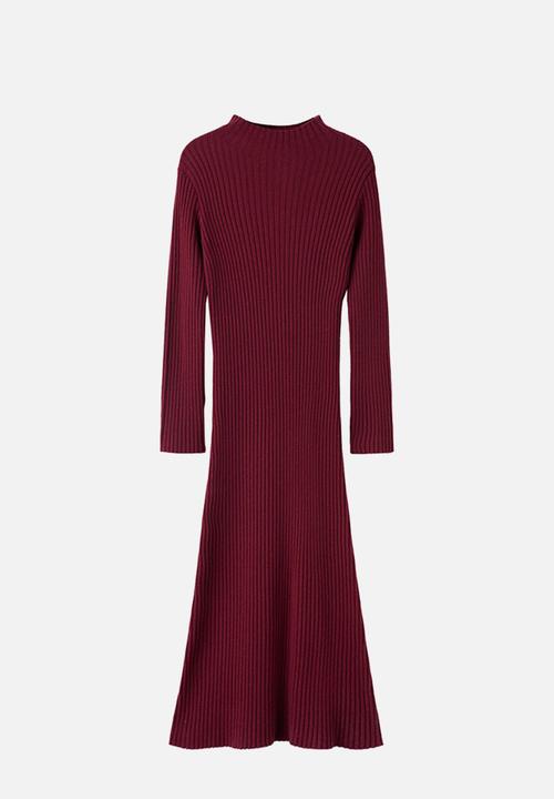 MANGO - Dress kikita - dark red
