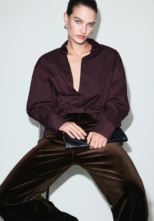 MANGO - Trousers xenphant - brown