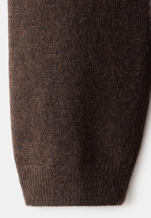 MANGO - Dress nekko - dark brown