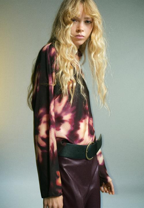 MANGO - Blouse giady - dark red