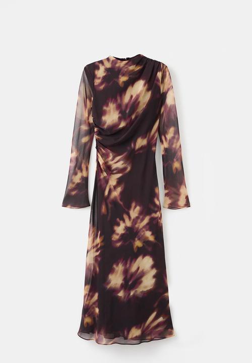 MANGO - Dress giady - dark red