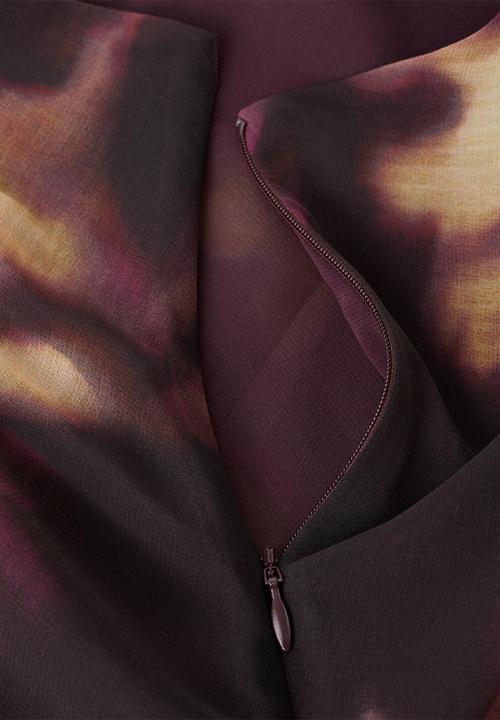 MANGO - Dress giady - dark red