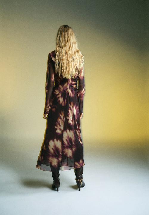 MANGO - Dress giady - dark red