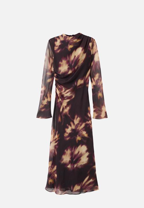 MANGO - Dress giady - dark red