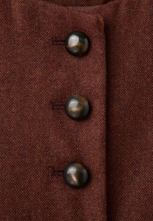 MANGO - Waistcoat greta - dark beige