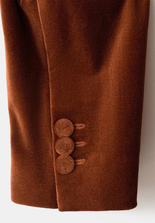 MANGO - Blazer velveton - medium orange