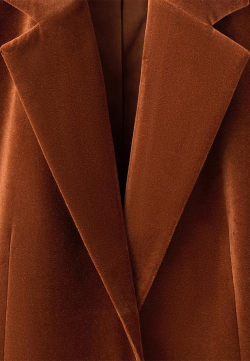 MANGO - Blazer velveton - medium orange