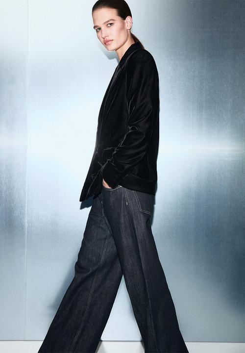 MANGO - Blazer combi - black