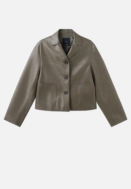 MANGO - Jacket sabi - dark green