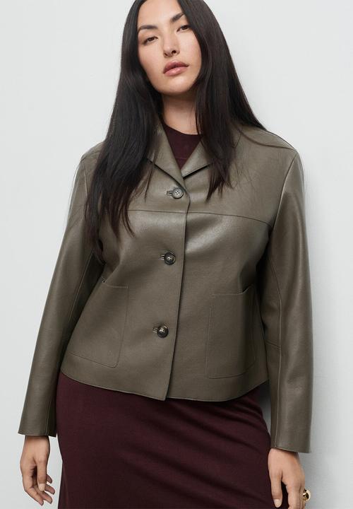 MANGO - Jacket sabi - dark green