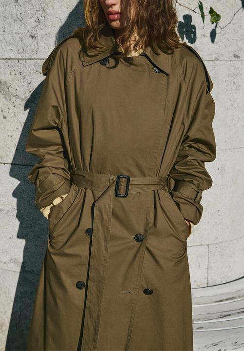 MANGO - Trenchcoat tome - beige & khaki