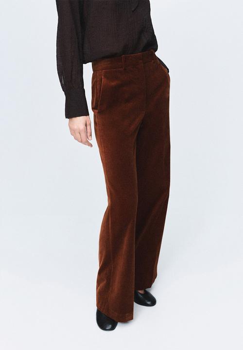 MANGO - Trousers velveton - medium orange