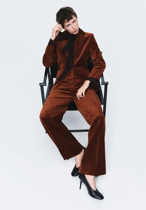 MANGO - Trousers velveton - medium orange