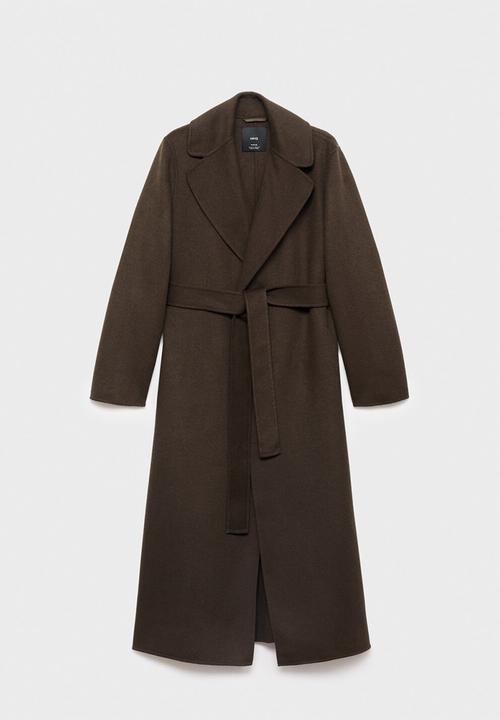 MANGO - Coat batin - beige/khaki