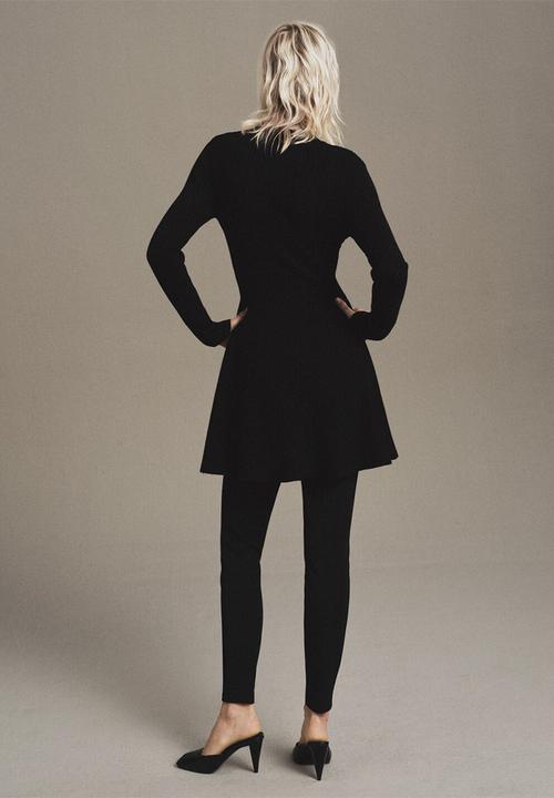 MANGO - Dress peplum - black