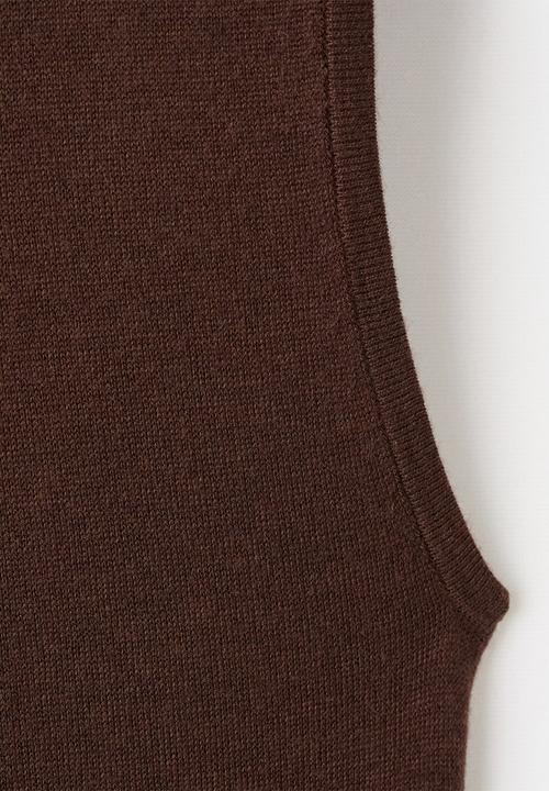 MANGO - Dress trufa - dark brown