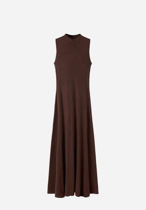 MANGO - Dress trufa - dark brown