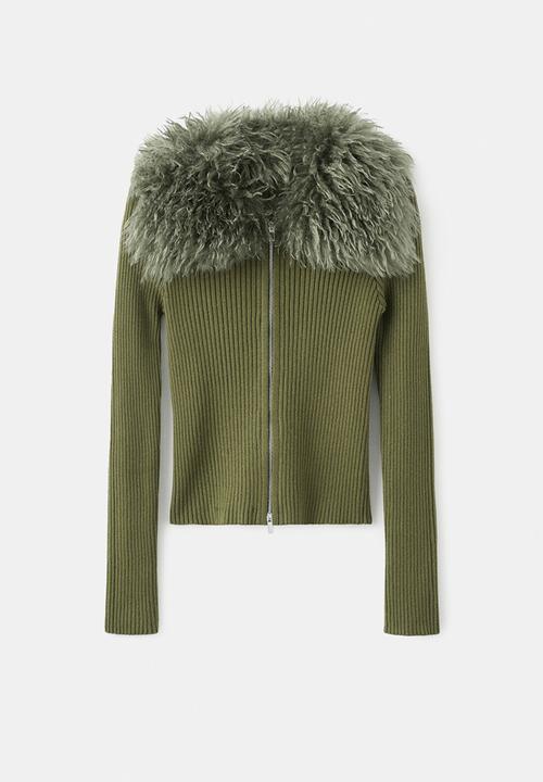 MANGO - Cardigan bella - beige & khaki