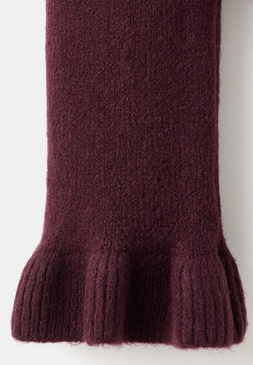 MANGO - Cardigan fleur - dark red