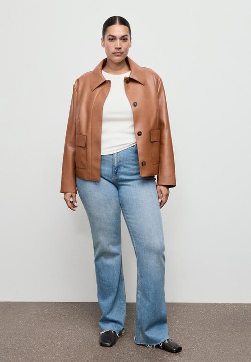 MANGO - Plus jacket sabina - medium brown
