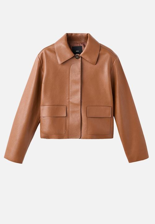 MANGO - Plus jacket sabina - medium brown