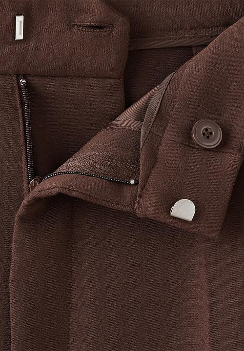 MANGO - Trousers pol - dark brown