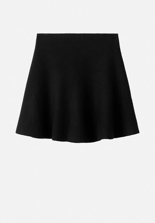 MANGO - Skirt descart - black
