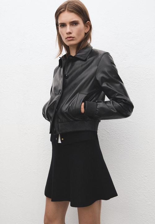 MANGO - Skirt descart - black