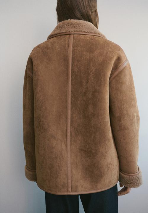 MANGO - Coat dune - medium brown