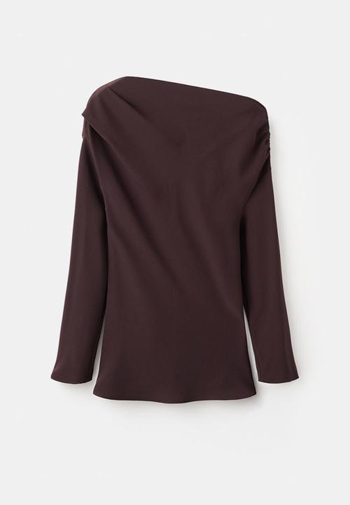 MANGO - Blouse urus - brown