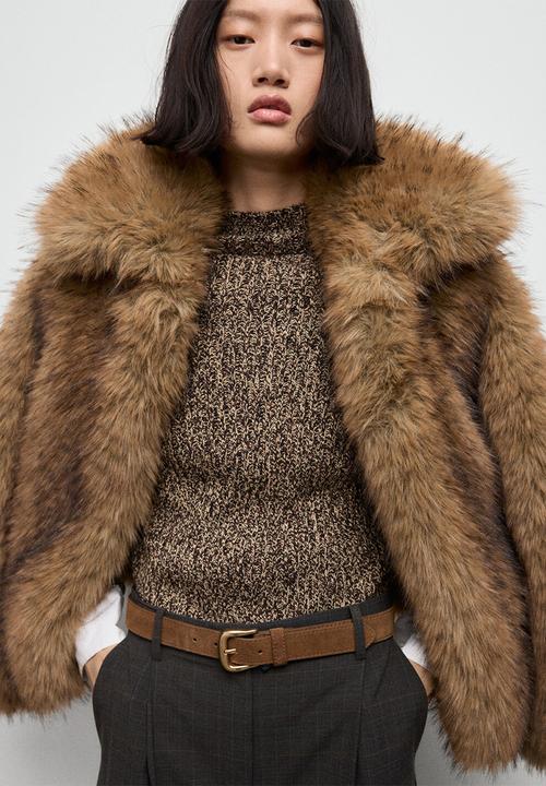 MANGO - Trousers stuard - brown