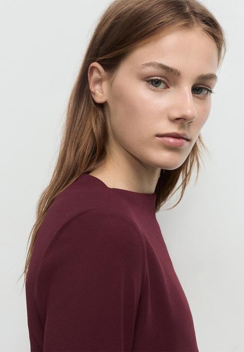 MANGO - Dress saha - dark red