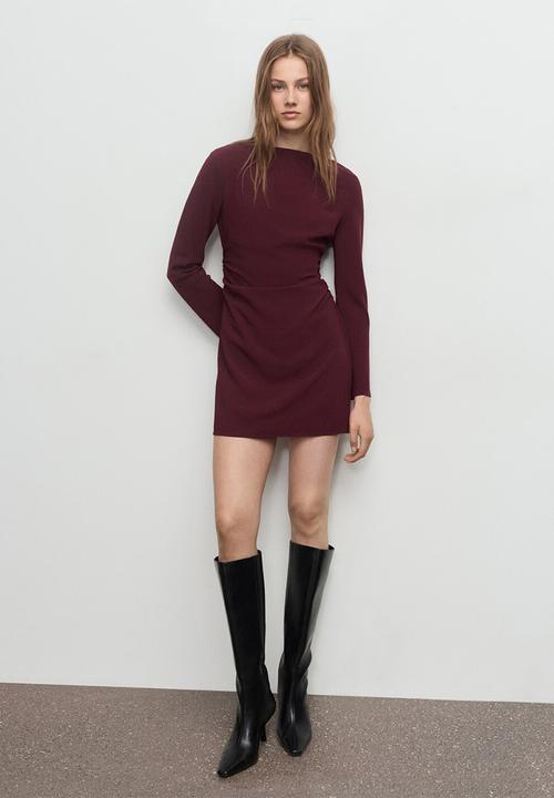 MANGO - Dress saha - dark red