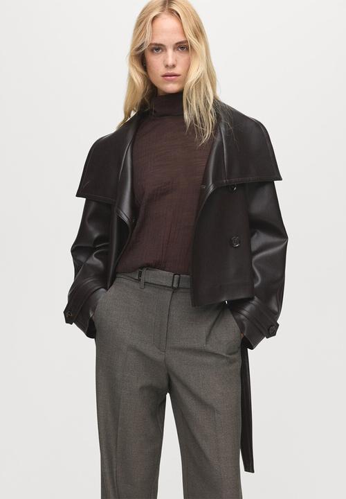 MANGO - Trousers carlota - brown