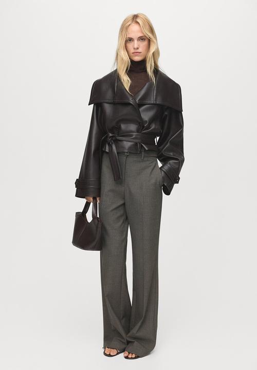 MANGO - Trousers carlota - brown
