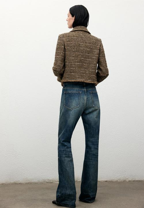 MANGO - Jacket pelete - dark brown