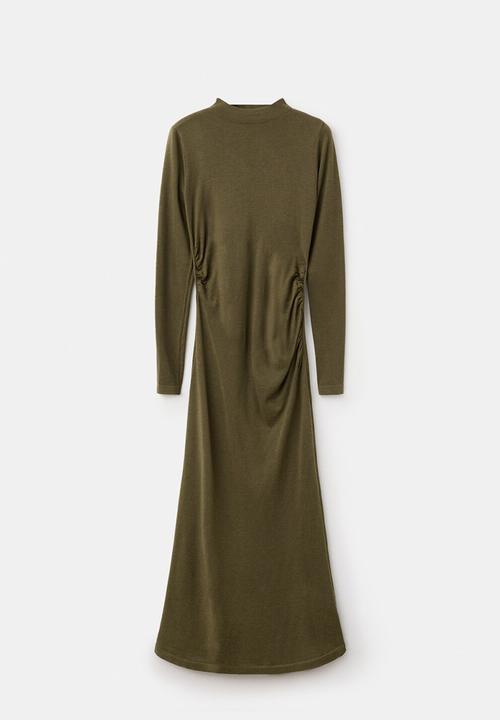 MANGO - Dress brat - beige/khaki