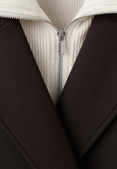 MANGO - Coat nero - brown