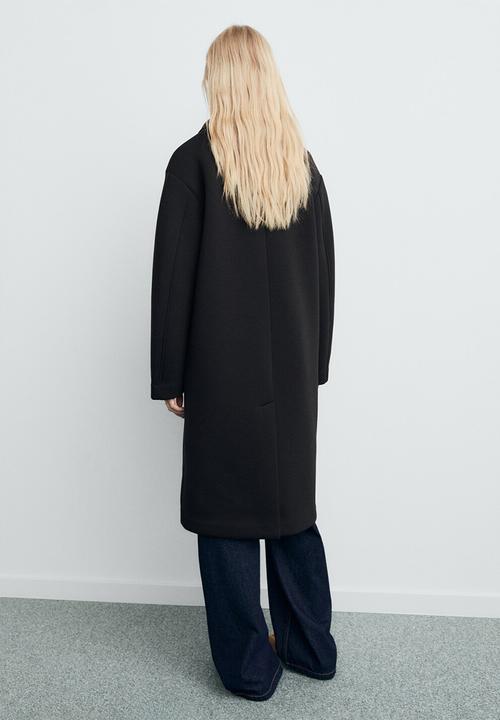 MANGO - Coat nero - black