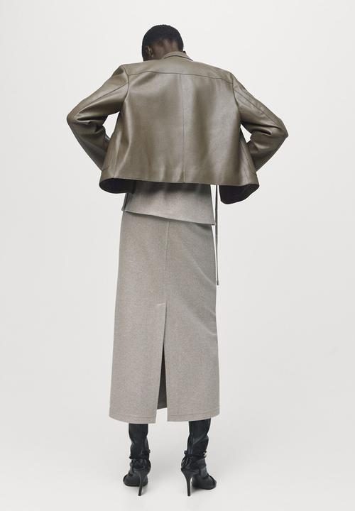 MANGO - Skirt ancona - medium brown