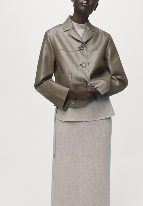 MANGO - Skirt ancona - medium brown