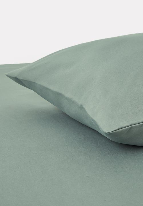 Sixth Floor - Recycled Microfibre Standard Pillowcase Set - Pistachio