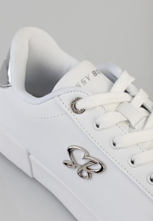 SISSY BOY - Branded sneaker - white & silver
