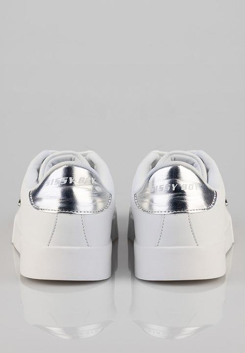 SISSY BOY - Branded sneaker - white & silver