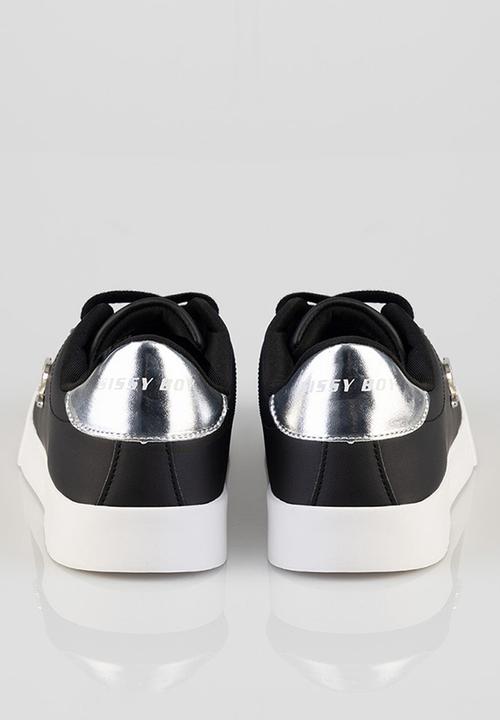 SISSY BOY - Branded sneaker - black & silver