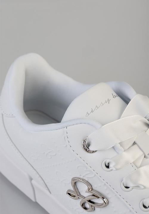 SISSY BOY - Embossed sneaker with sb hardware plate on side - white 1